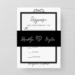 Heartstrings Wedding Invitation Belly Band