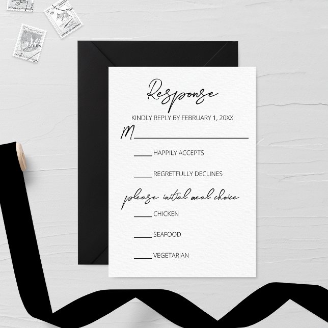 Heartstrings Wedding RSVP Card (Creator Uploaded)