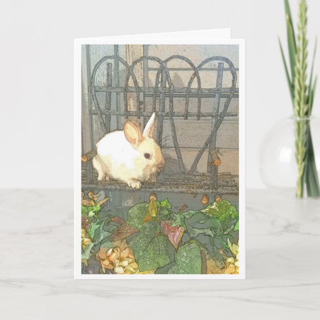 Heartwarming Bunny Encouragement Card (Front)