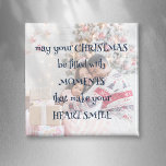 Heartwarming Christmas Saying Photo Overlay Magnet<br><div class="desc">Heartwarming Christmas Saying Photo Overlay Navy Text. A warm and cozy Christmassy quote overlaid onto your favourite photo tinted in the background. May Your Christmas be filled with Moments that make your Heart Smile is in a whimsical navy blue script and can be personalised if you wish. Text colour and...</div>