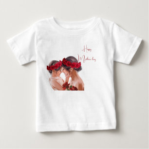 Heartwarming Floral Personalized Gift Baby T-Shirt