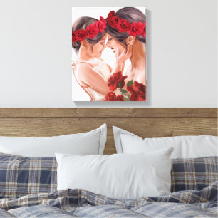 Heartwarming Floral Personalized Gift Canvas Print