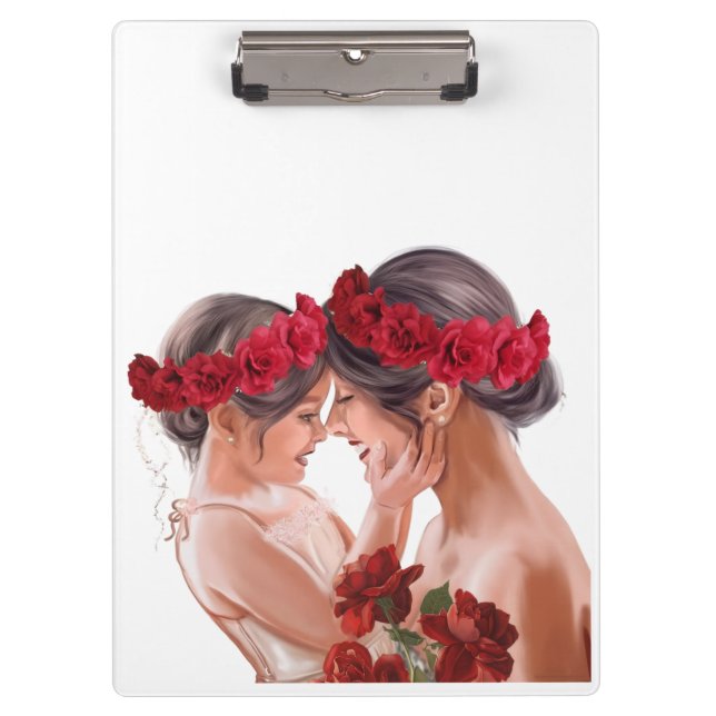 Heartwarming Floral Personalized Gift Clipboard (Front)