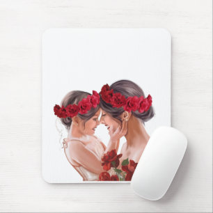 Heartwarming Floral Personalized Gift Mouse Pad