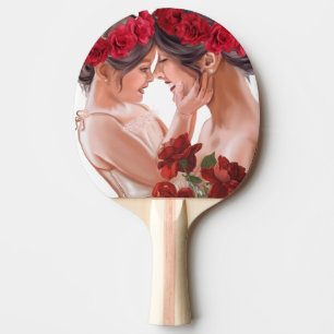 Heartwarming Floral Personalized Gift Ping Pong Paddle
