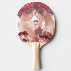 Heartwarming Floral Personalized Gift Ping Pong Paddle