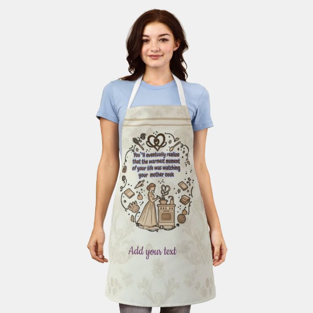 Heartwarming gift for mom apron (Worn)