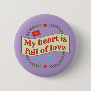Heartwarming Message Design 2 Inch Round Button