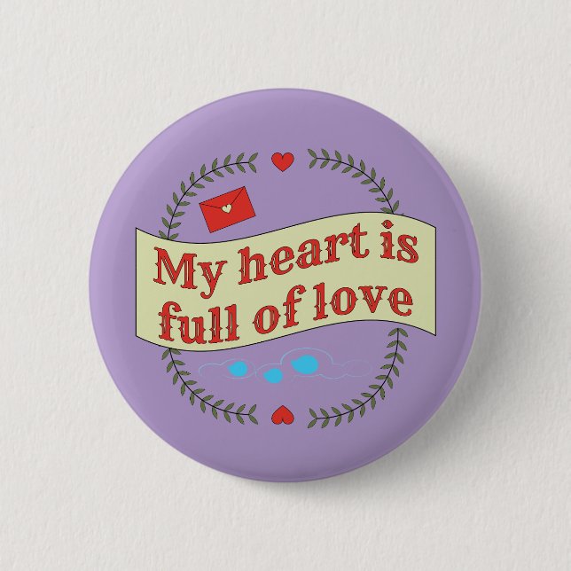 Heartwarming Message Design 2 Inch Round Button (Front)