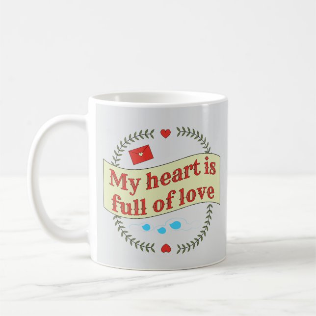 Heartwarming Message Design  Coffee Mug (Left)