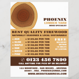 Heartwood, Lumber/Timber/Wood Yard Advertising Flyer
