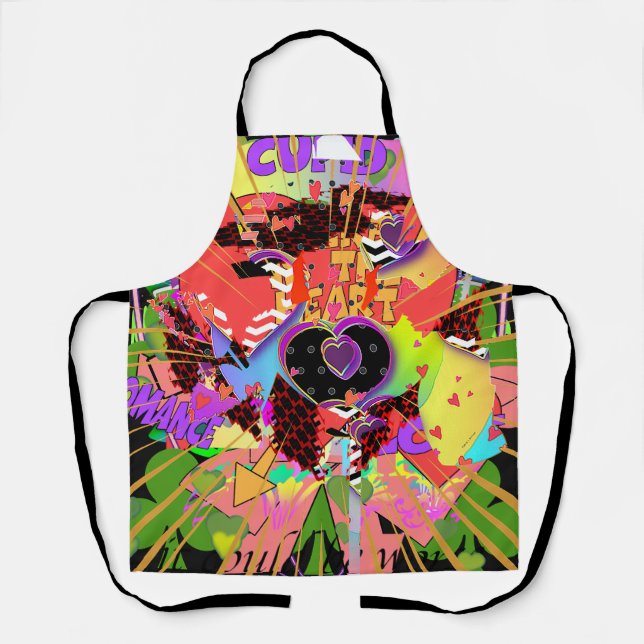 Hearty Hearts + More Kitchen Craft Barbecue  Apron (Front)