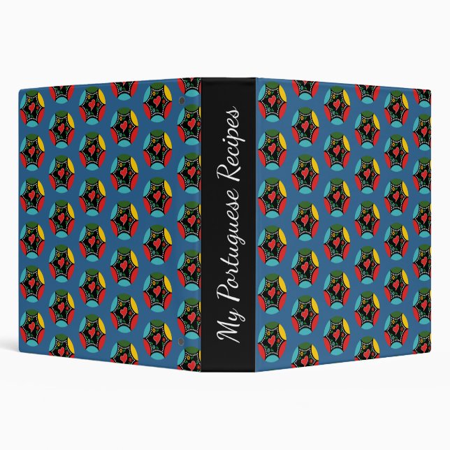 Hearty Portuguese Christmas baunle pattern Binder (Background)
