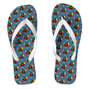 Hearty Portuguese Christmas baunle pattern Flip Flops