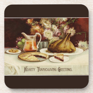 Hearty Thanksgiving Dinner Coaster