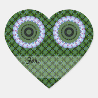Hearty Wheel Kaleidoscope Mandala Heart Sticker