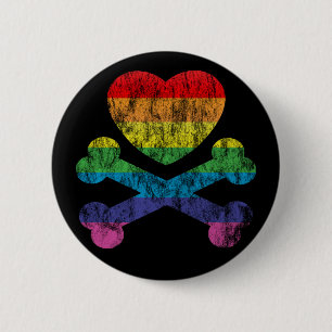 heartz and bones. 2 inch round button