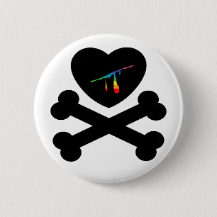 heartz and bones. 2 inch round button