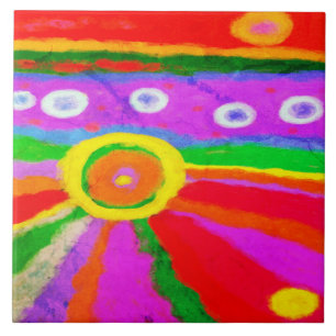 Heat Abstract Digital Painting Tile