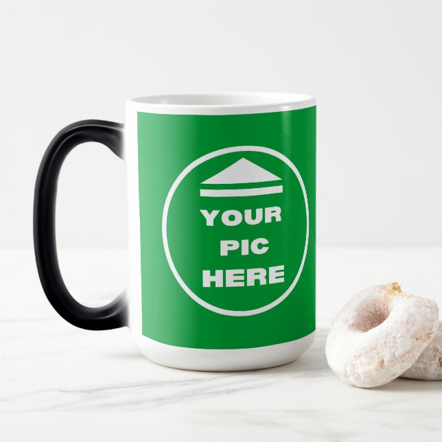 Heat Activated Mug - Reveals Your Image 15 oz (With Donut)