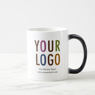 Heat Changing Magic Mug Custom Business Logo Black