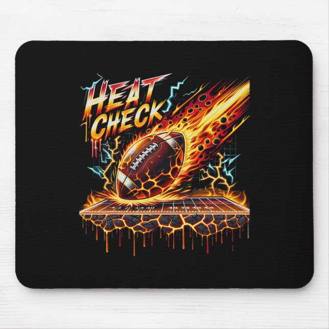 Heat Check Flaming Footll Drip Graphic For Men Boy Mouse Pad (Front)