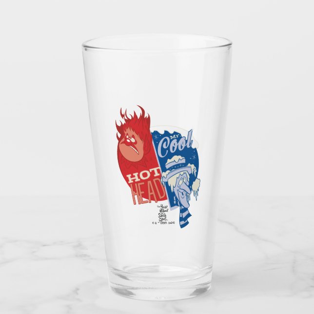 Heat Miser Hot Head & Snow Miser Mr. Cool Glass (Front)