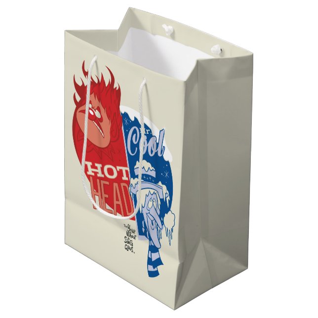 Heat Miser Hot Head & Snow Miser Mr. Cool Medium Gift Bag (Front Angled)