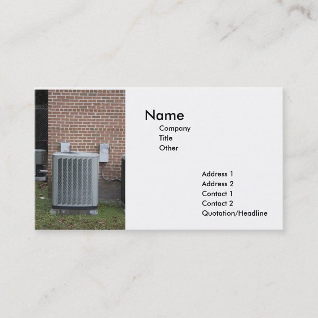 heat pump business card (Front)