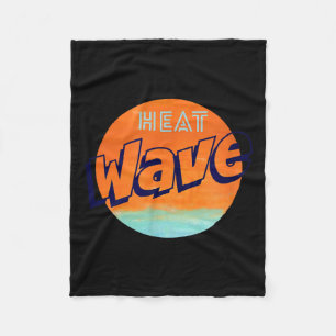 Heat wave graphic summer fleece blanket