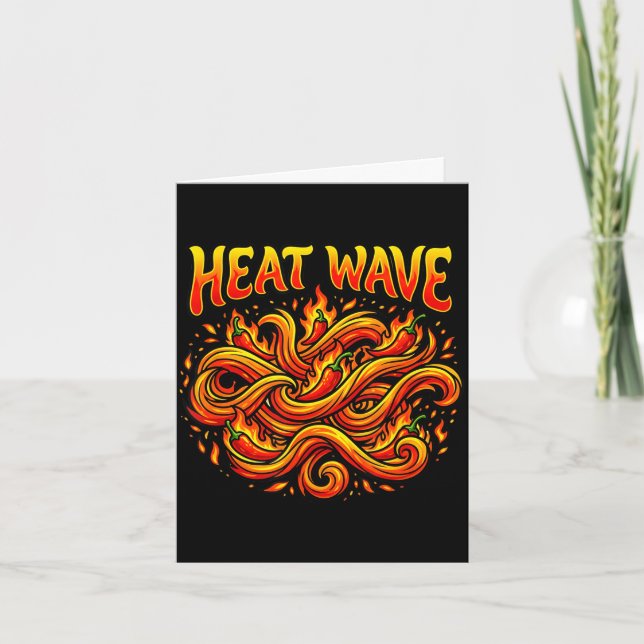 Heat wave spicy chili flame flow graphic  card (Front)