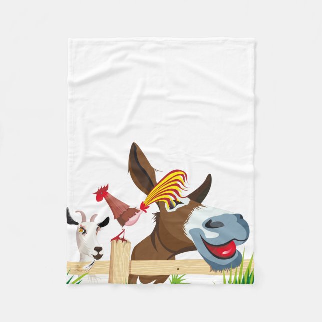 Heat with these three animals fleece blanket (Front)