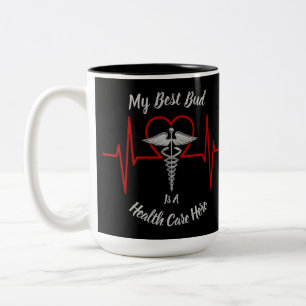 Heath Care Hero Best Buddy Two-Tone Coffee Mug