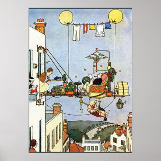 Heath Robinson Illustration Home Comforts W Heath  Poster
