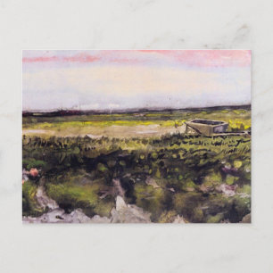 Heath with a Wheelbarrow by Vincent van Gogh Postcard