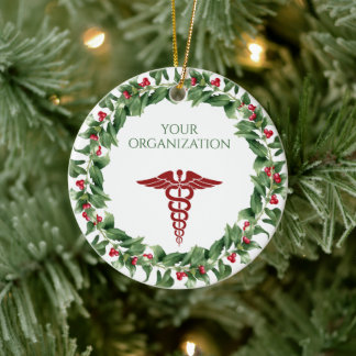 Heathcare Hospital Custom Holiday  Ceramic Ornament