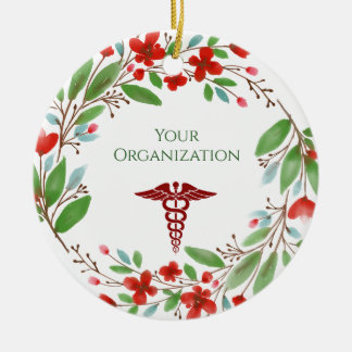 Heathcare Hospital Custom Holiday  Ceramic Ornament