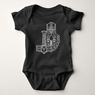 Heathen Norse Pagan Asatru Viking Thor Black Baby Bodysuit