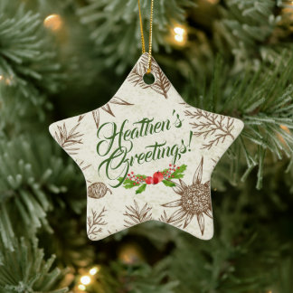 Heathen's Greetings Atheist Ornament