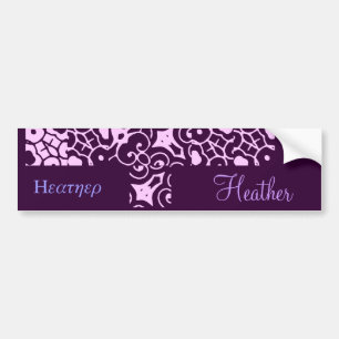 Heather Designer Name Bumper Sticker