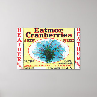 Heather Eatmor Cranberries Brand Label Canvas Print