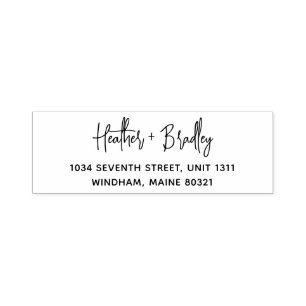Heather Elegant Minimal Modern Wedding Self-inking Stamp