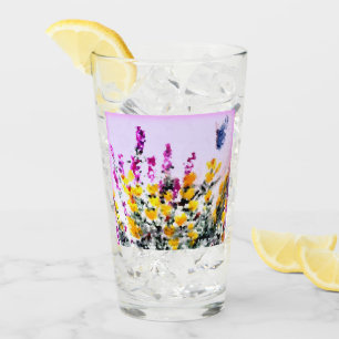 Heather Gorse Floral Butterfly Personalised Glass