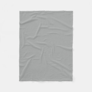 Heather Grey Solid Colour Customize It Fleece Blanket