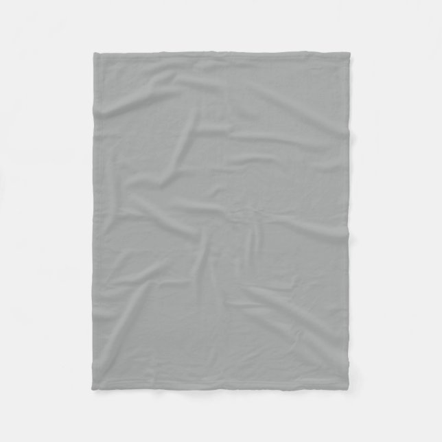 Heather Grey Solid Colour Customize It Fleece Blanket (Front)