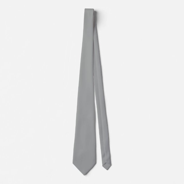 Heather Grey Solid Colour Customize It Tie (Front)
