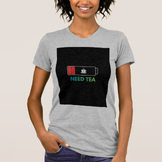 Heather Grey T shirt with Tea Design