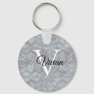 Heather Grey Watercolor Keychain