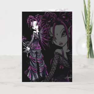 "Heather" Pink Valentine's Day Flower Fairy Card