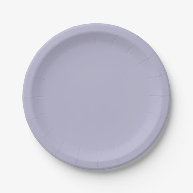 Heather Purple Solid Colour Paper Plate (Front)